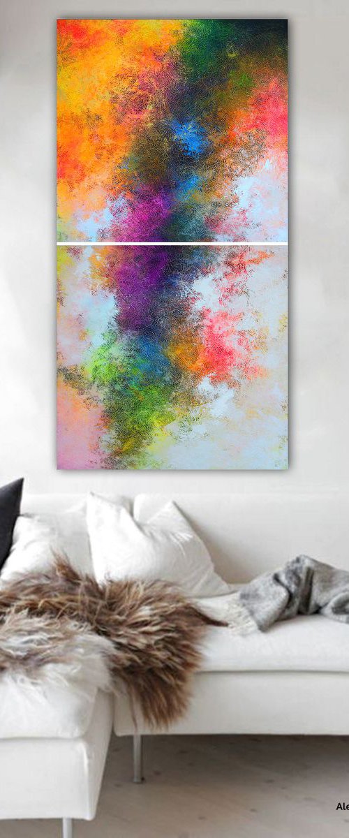 180x90cm. /  Abstract Painting / Alex Senchenko ©2019 / Essence by Alex Senchenko