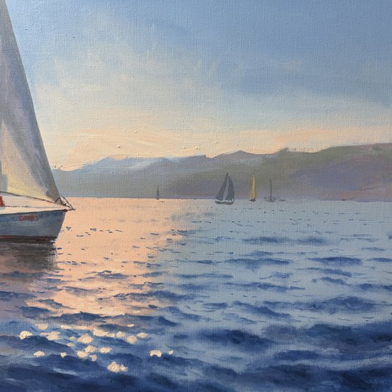 Seascape with Sailboats 55