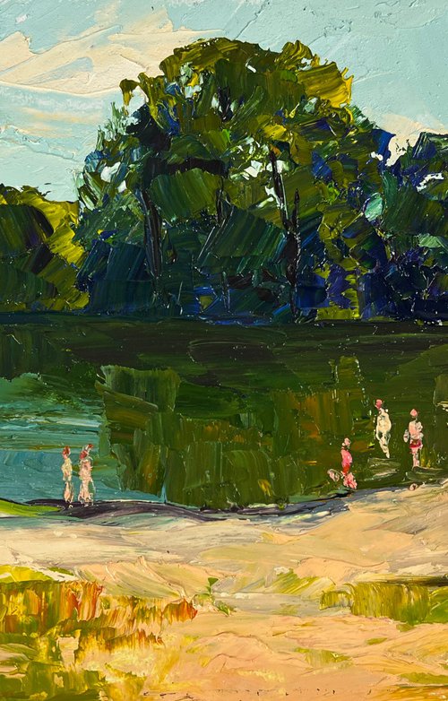 Summer Vacation by the River by Boris Serdyuk