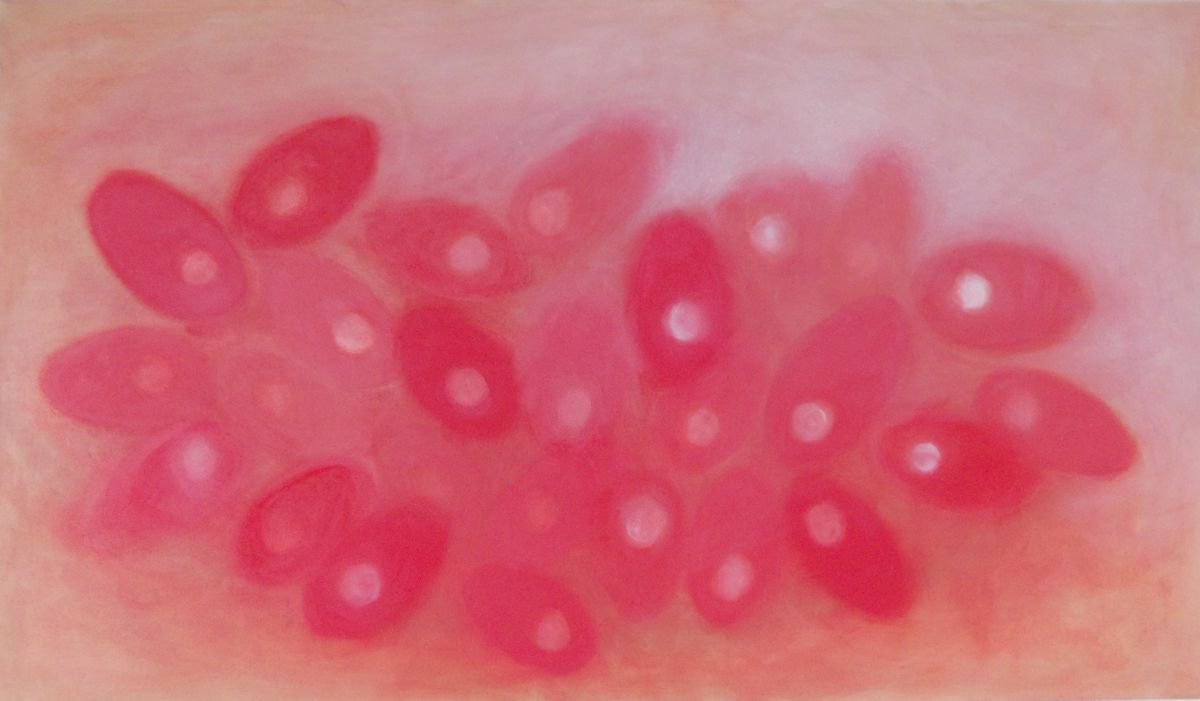 Organic Abstract Acrylic Painting By Michael Rofka, 61 X 35", New Life, Original Artwork