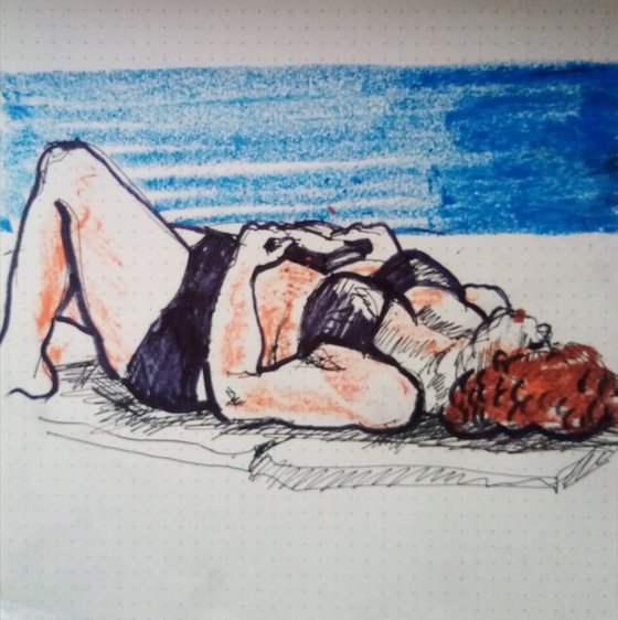 Beach sketches 10