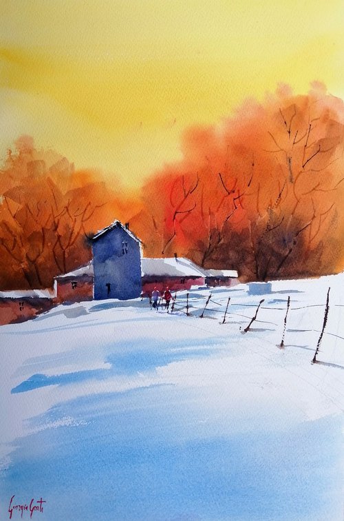 winter landscape 17 by Giorgio Gosti