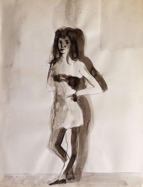 Irene, ink on paper 65x50 cm
