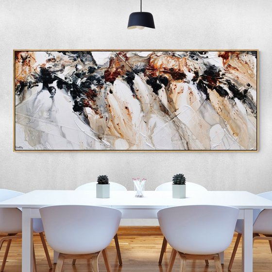 Oxide Noir 240cm x 100cm Textured Abstract Art