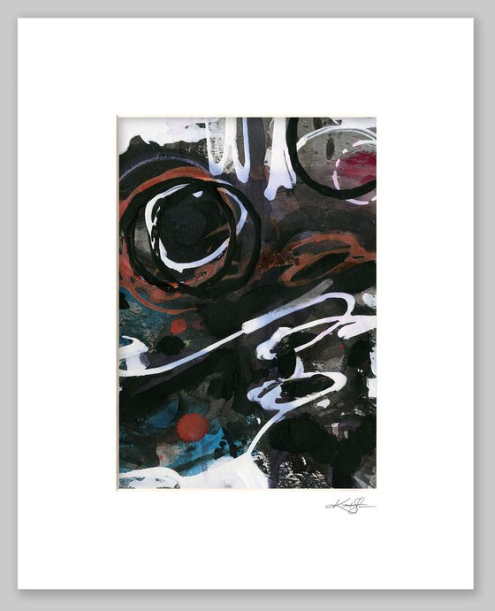 The Music In Abstract Collection 2 - 3 Abstract Paintings in mats by Kathy Morton Stanion