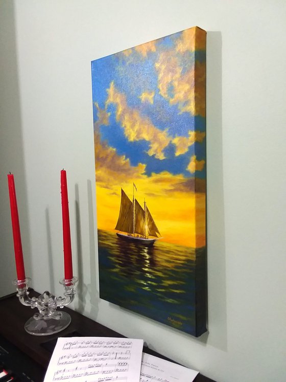 Sailboat at sunset