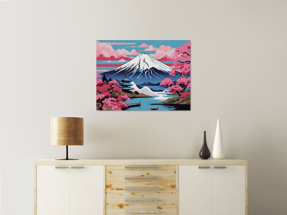 Lake overlooking Fuji
