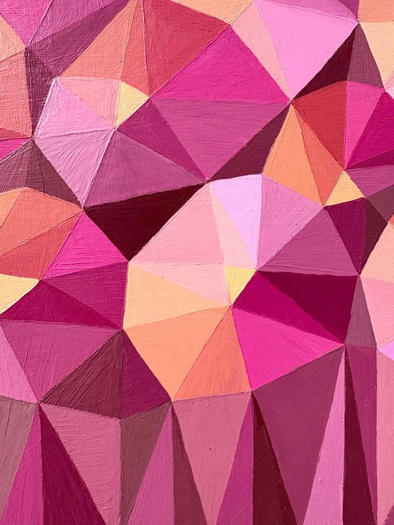RASPBERRY ABSTRACT FLOWERS
