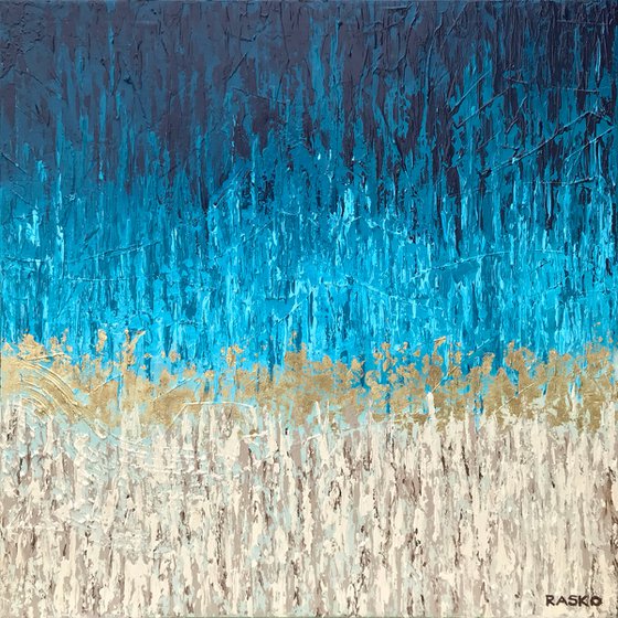 TERRA FIRMA - 100cm x 100cm - Highly textured abstract painting - 2020 - READY TO HANG!