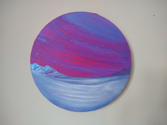 Arctic Circle. Original acrylic painting by Zoe Adams.