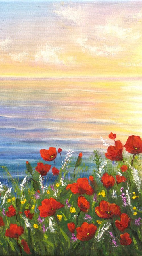 Wildflowers by sea by Ludmilla Ukrow