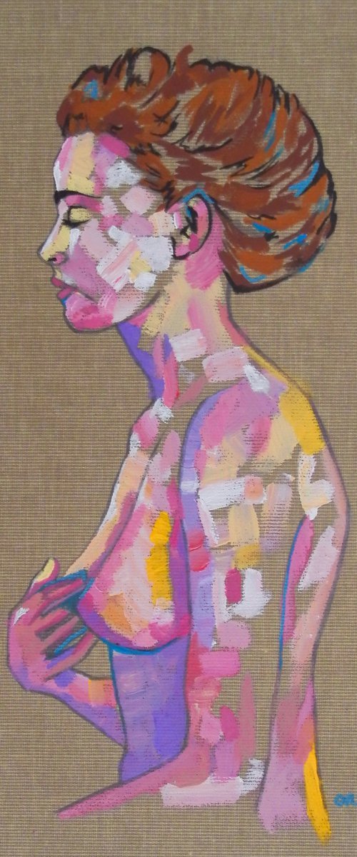 Abstract Female Nude Figure Study by Andrew Orton