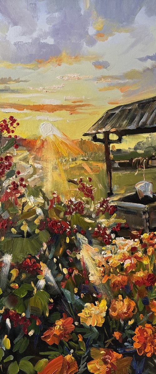 La mamma ha seminato i tageti. by Olena Hromova