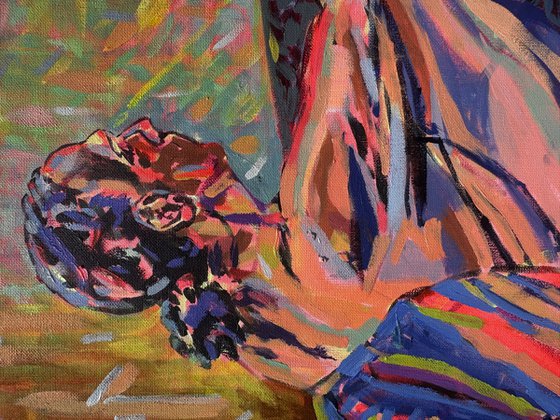 Shimmering Nude Relaxing