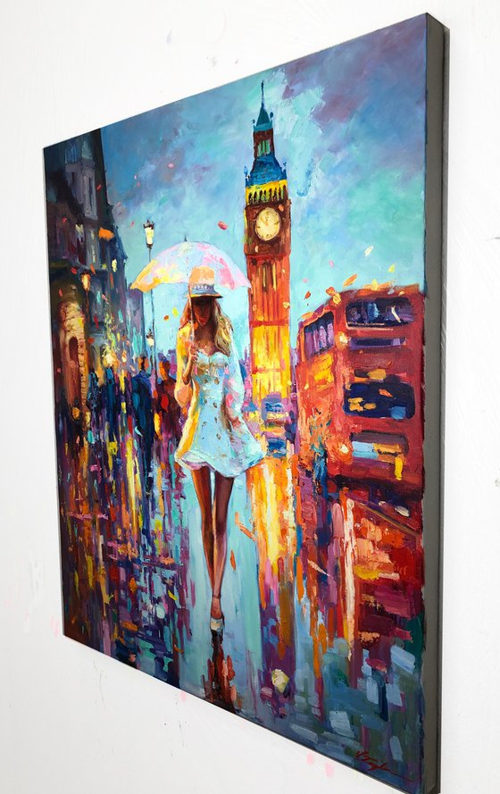 London Rainy Evening Stroll