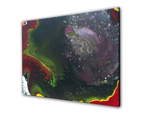 "Science Experiment" - FREE USA SHIPPING - Original Abstract PMS Fluid Acrylic Painting - 20 x 16 inches