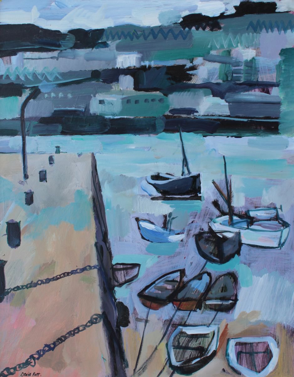 St Ives Harbour, Cornwall by David Pott