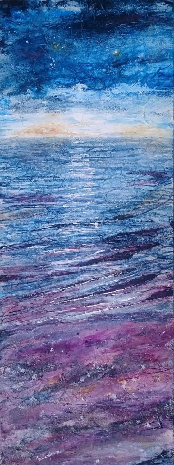 Last Light on the Water (semi-abstract seascape)