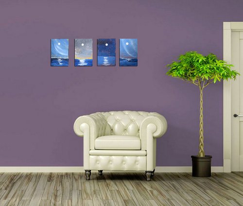 Mini canvases for wall display by Stuart Wright