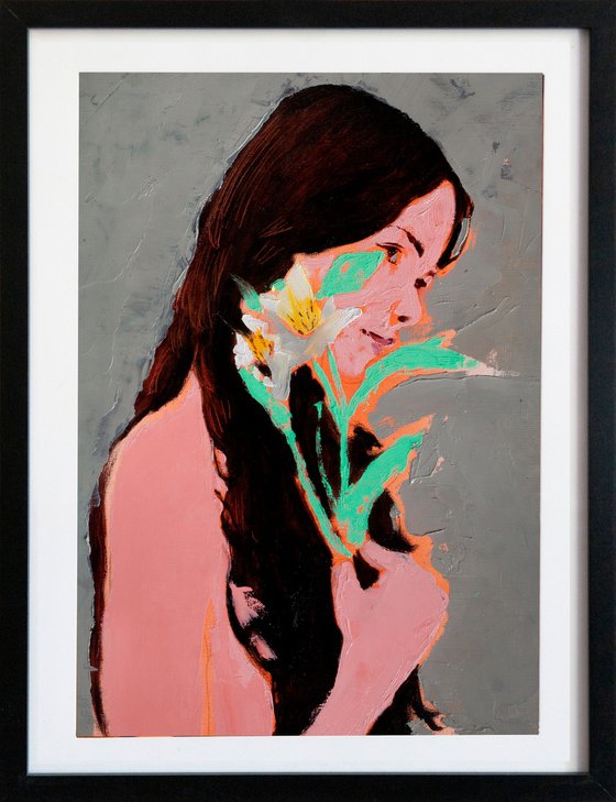 Girl with flower