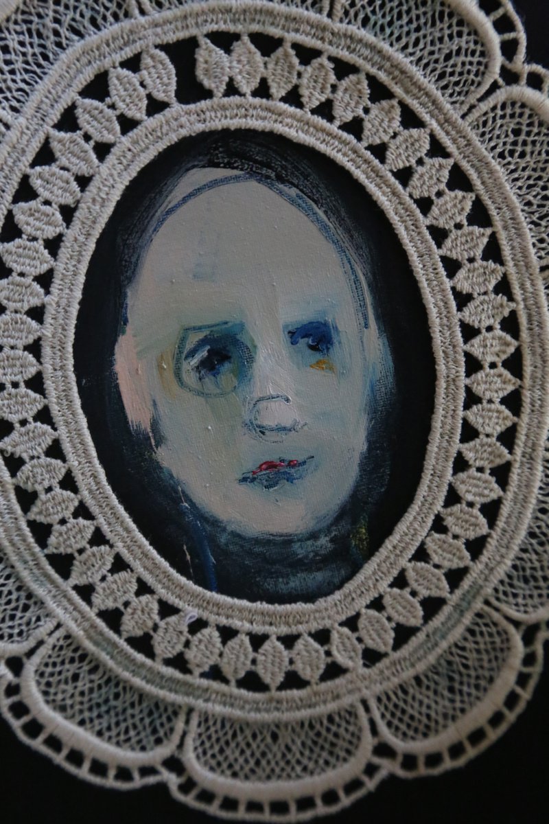 Expressive Portrait Painting By Francesca Candito, 7 X 9, Haketor, Original Artwork