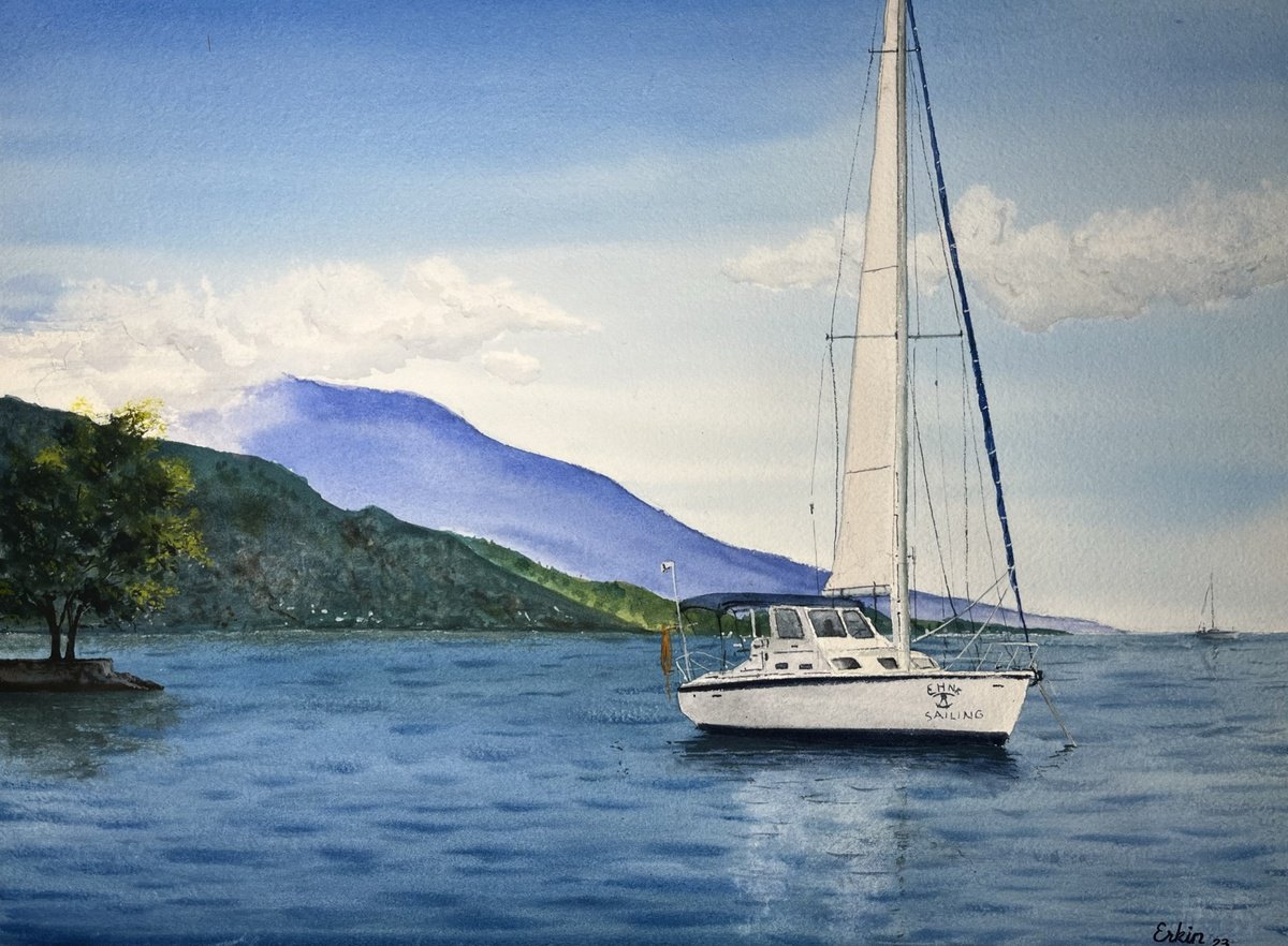 Sailboat-16. by Erkin Yilmaz