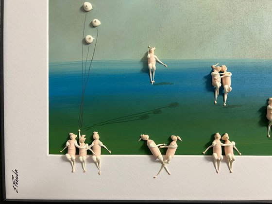 Freedom People Sea ,,On the Beach’‘ Eka Peradze Art