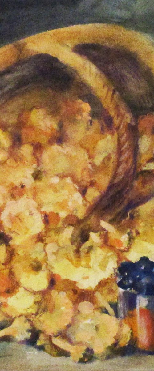 Chanterelles and a few blueberries. 38x38 by Dmitry Byurganovskiy