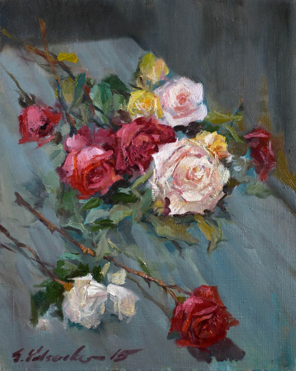Fresh Roses by Sergei Yatsenko