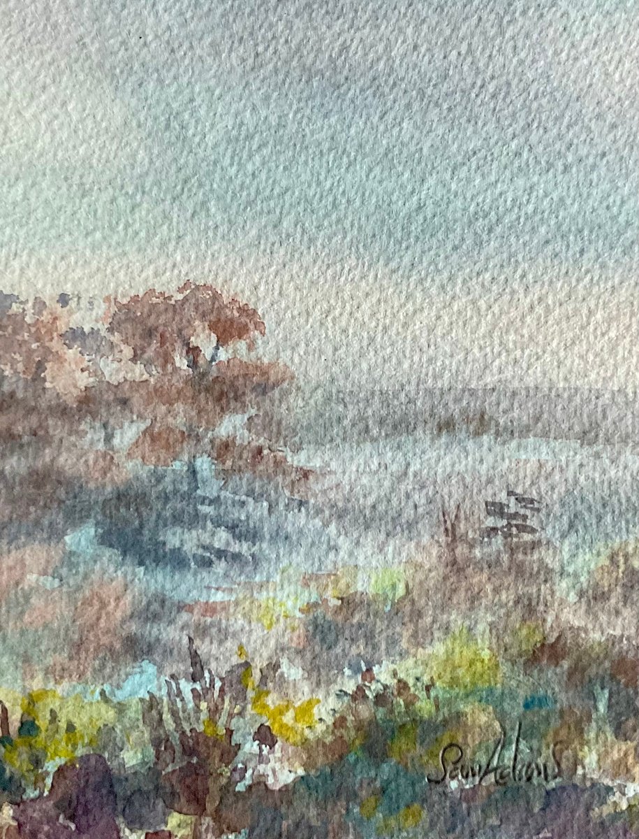 Arne in the Autumn mist by Samantha Adams