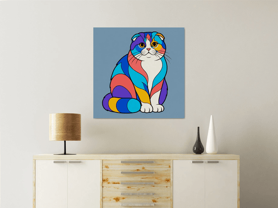 Colorful Scottish Fold Cat #16