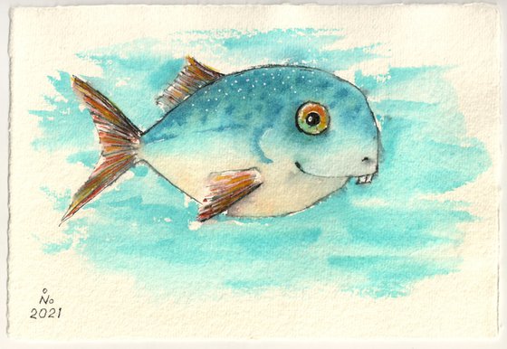 Happy Blue Fish