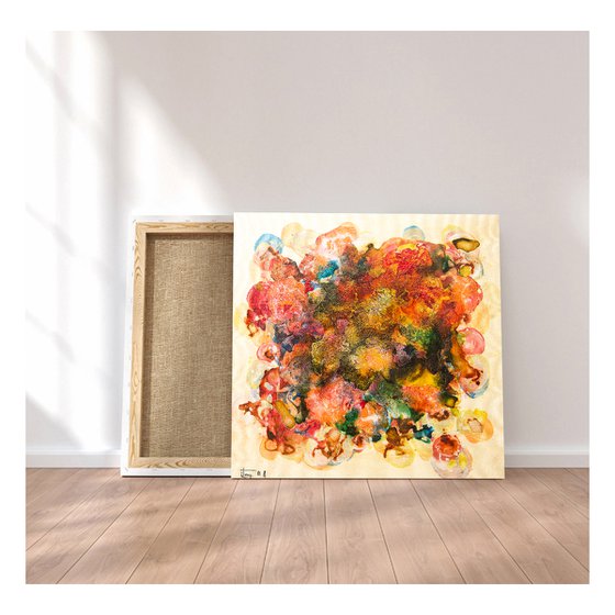 Wall Art Abstract, Square Wall Art , Painting on Canvas, Abstract Canvas Art, Modern Art Abstract, Abstract Wall Decor, Abstract Painting