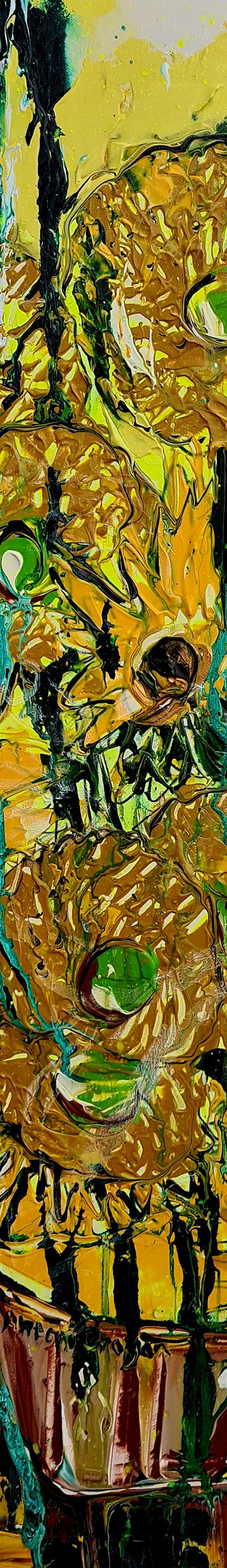 Vincent van Gogh's portrait in the sunflowers by Antoni Dragan