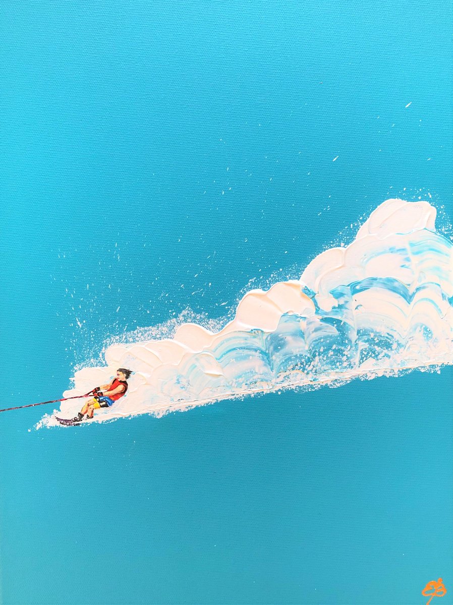 Expressive Landscape Acrylic Painting By Lena Smirnova, 12 X 16", Speed, Original Artwork