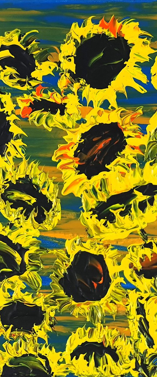 Blooming sunflowers 5 by Daniel Urbaník