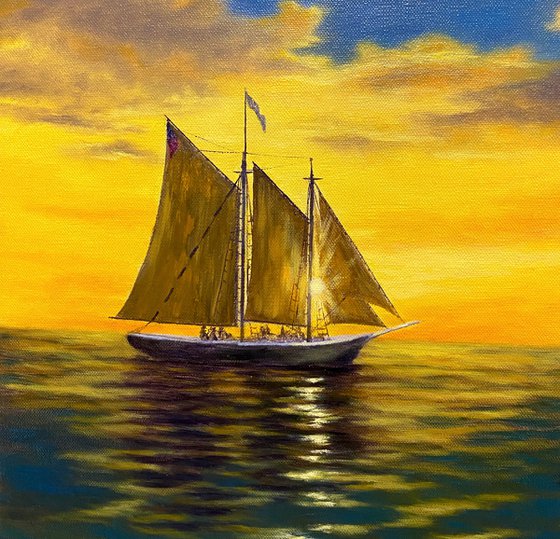 Sailboat at sunset