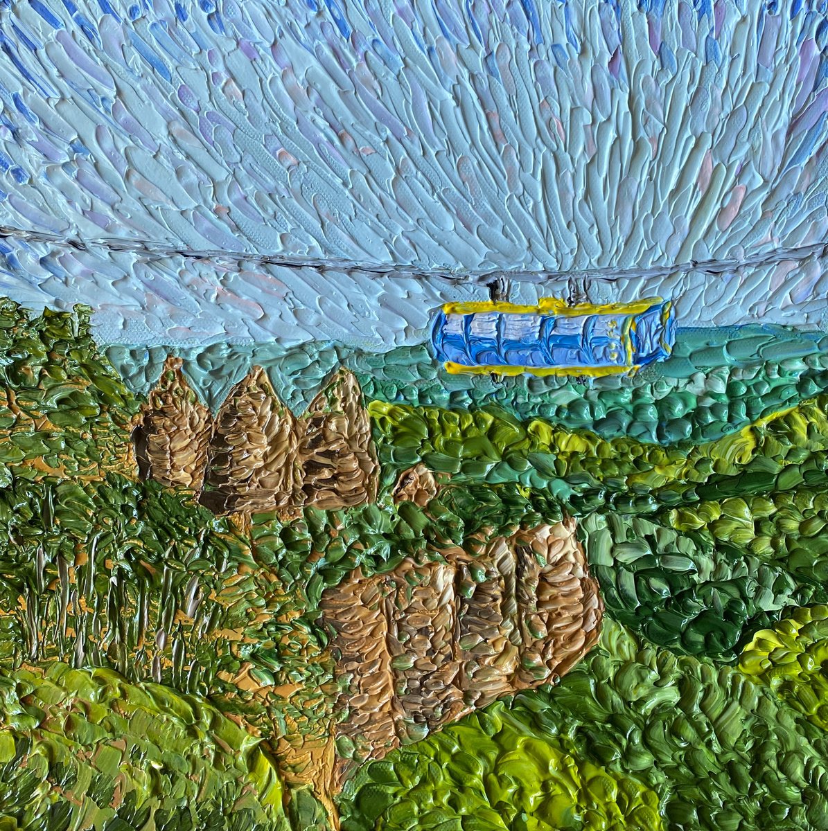  Blue Mountains And The Skyway By Guzaliya Xavier, 12 X 12, Artwork For Sale On Artfinder