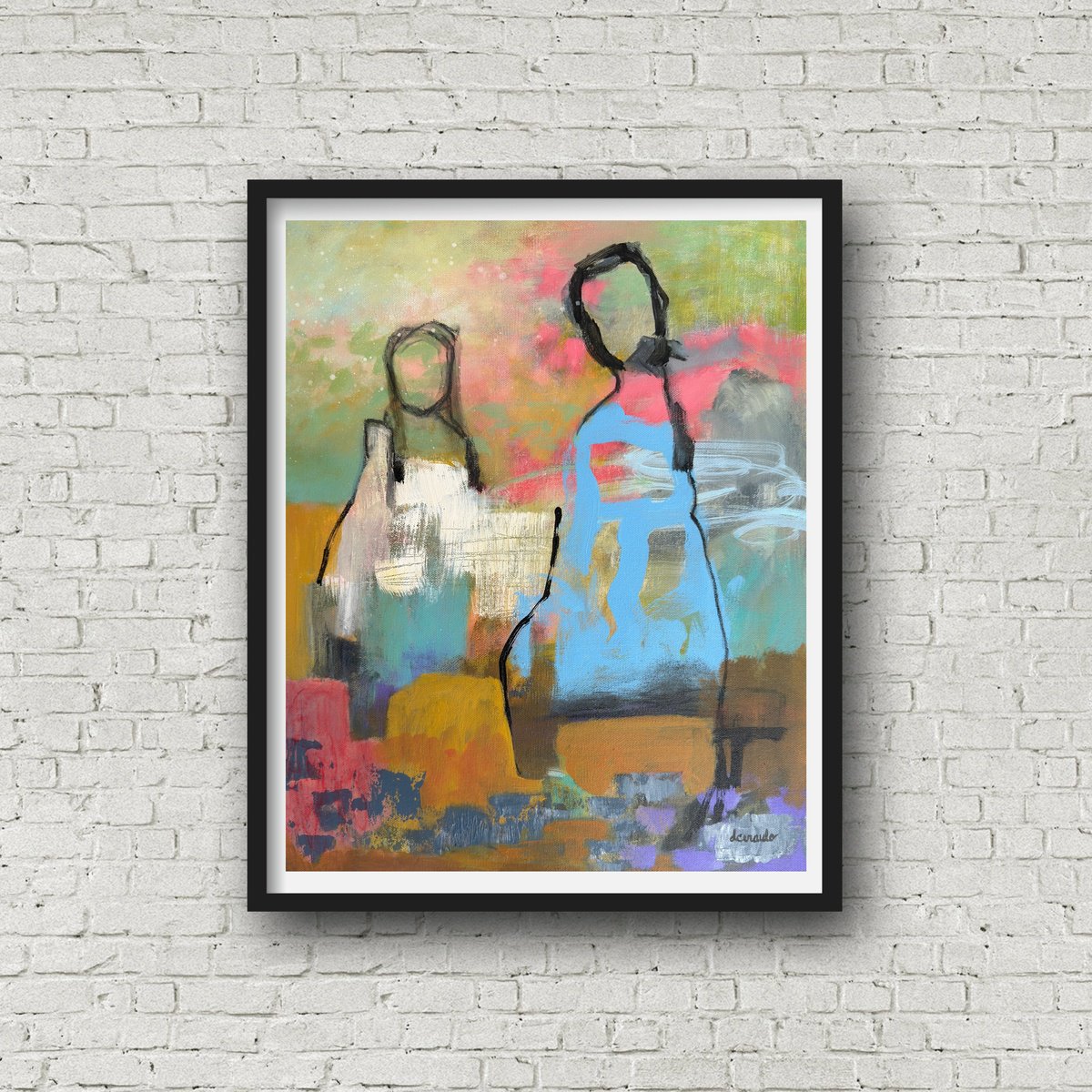 Expressive Painting , Between Us By Donna Ceraulo, 16 X 20, Artwork For Sale On Artfinder