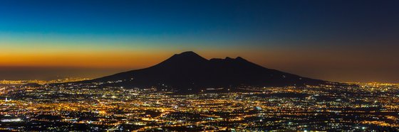 Mount Vesuvius at Night