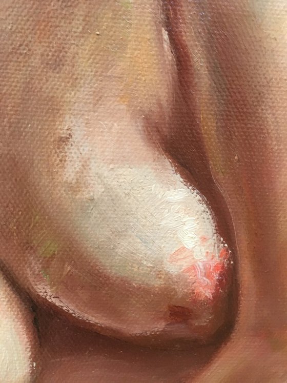 Nude Oil Painting. Nude Female Fine Art.