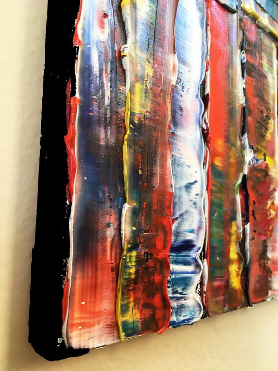 "Polarized Series" - Original Diptych PMS Abstract Oil Paintings On Canvas - 18" x 12"