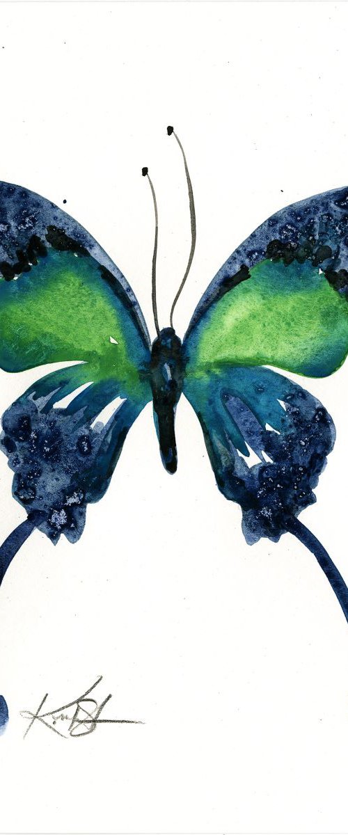 Watercolor Butterfly 6 - Abstract Butterfly Watercolor Painting by Kathy Morton Stanion