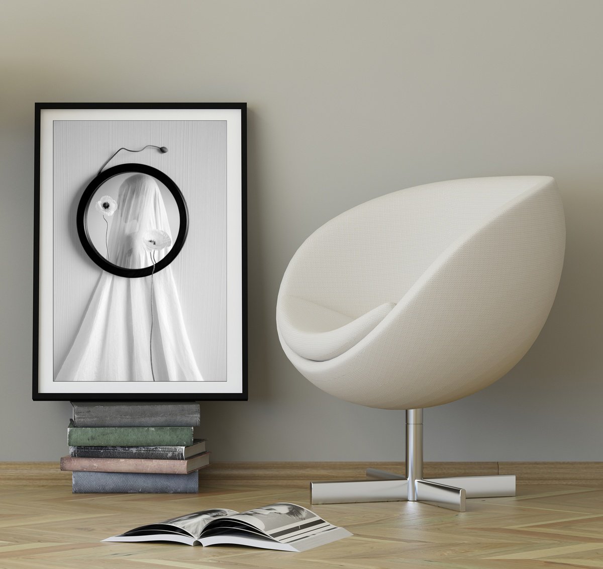 Surrealistic Cityscapes Photograph By Xidong Luo, 24 X 35", Peace From Within, Original Artwork