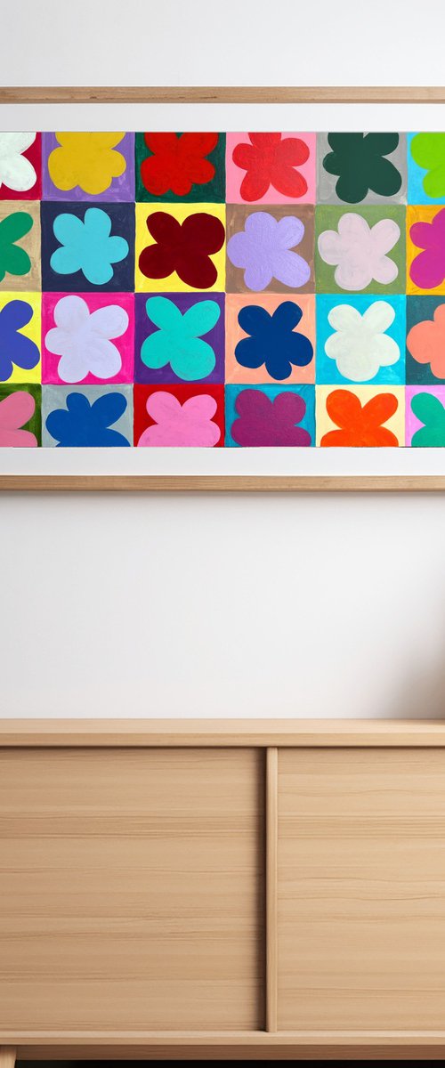 Warhol‑Style Colorful Flowers by Sasha Robinson