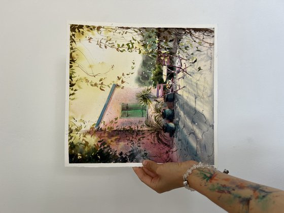 Sunlit Cyprus Corner