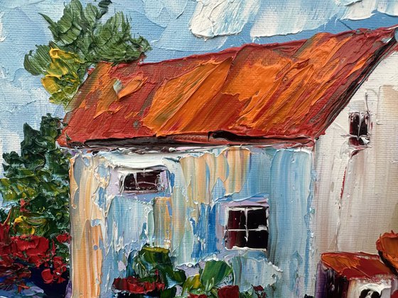 France house with flowers