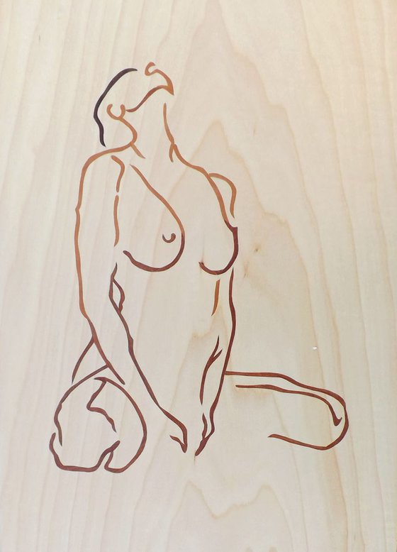 Woman - marquetry variations 1