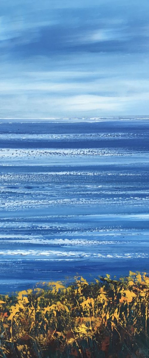 Blue Seas and Gorse by Laure Bury