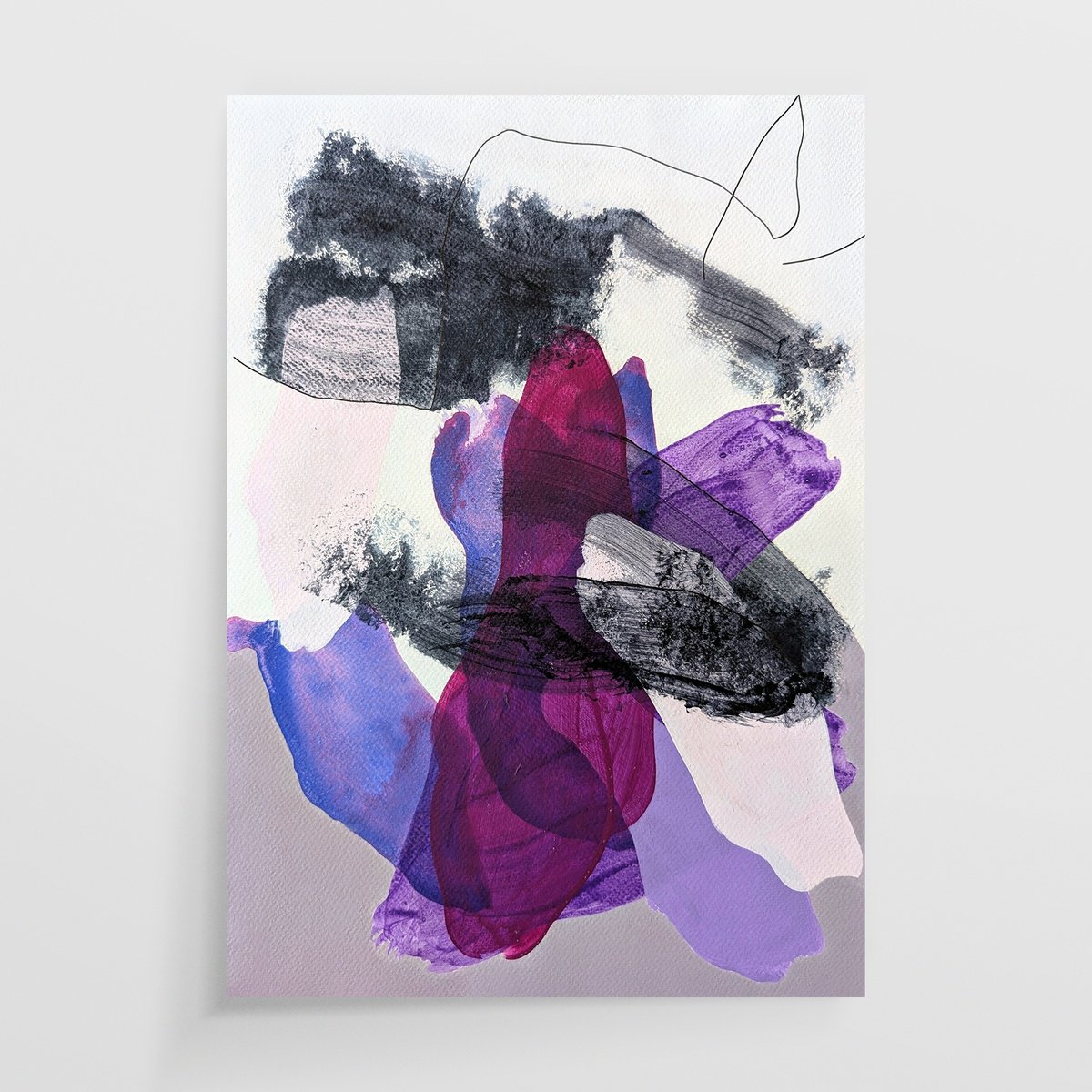 Abstract Acrylic Painting By Smit Khond, 12 X 17", Perfume, Original Artwork